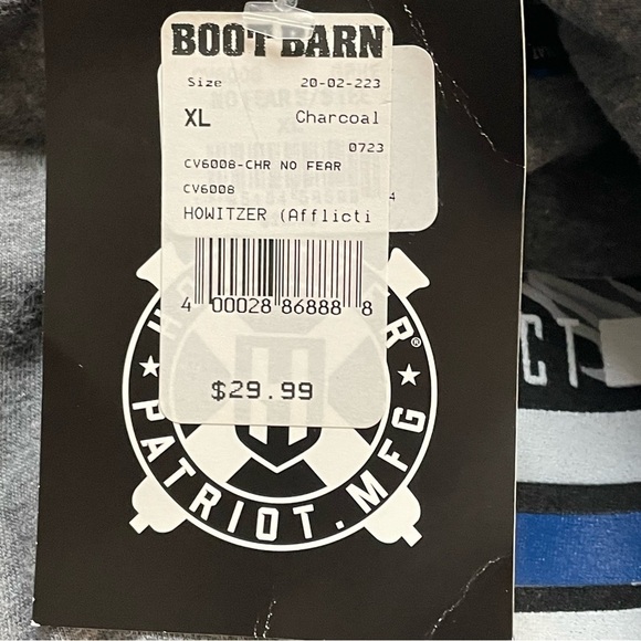 Howitizer MFG | Charcoal Gray Graphic Support Law Enforcement Tee Shirt - Picture 9 of 9